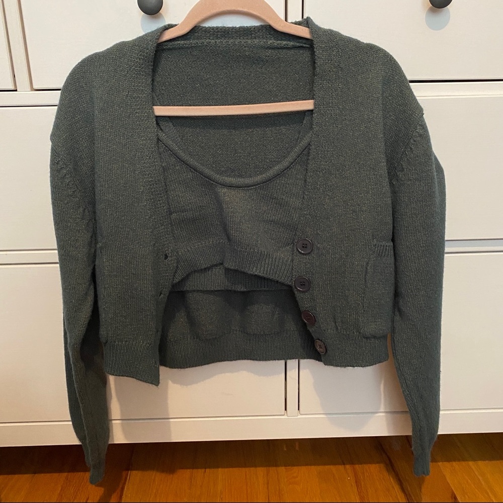 Crop top sweater set